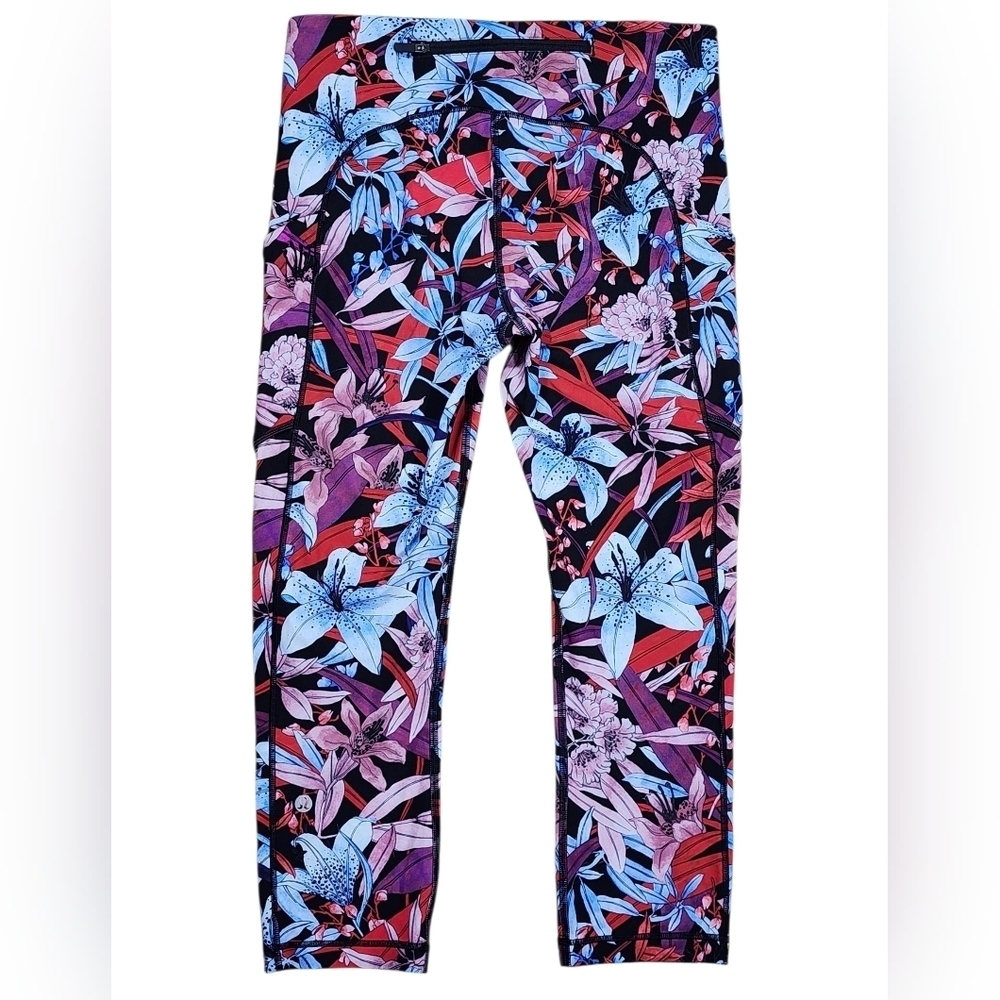 Lululemon Speed Up Crop 21" Lush Lillies Multi Size 6 - Picture 4 of 10